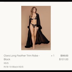 Meshki Black Feather Robe